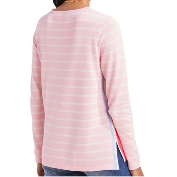 Vineyard Vines Pink Striped Long Sleeve Sweater Size Medium - Picture 2 of 12